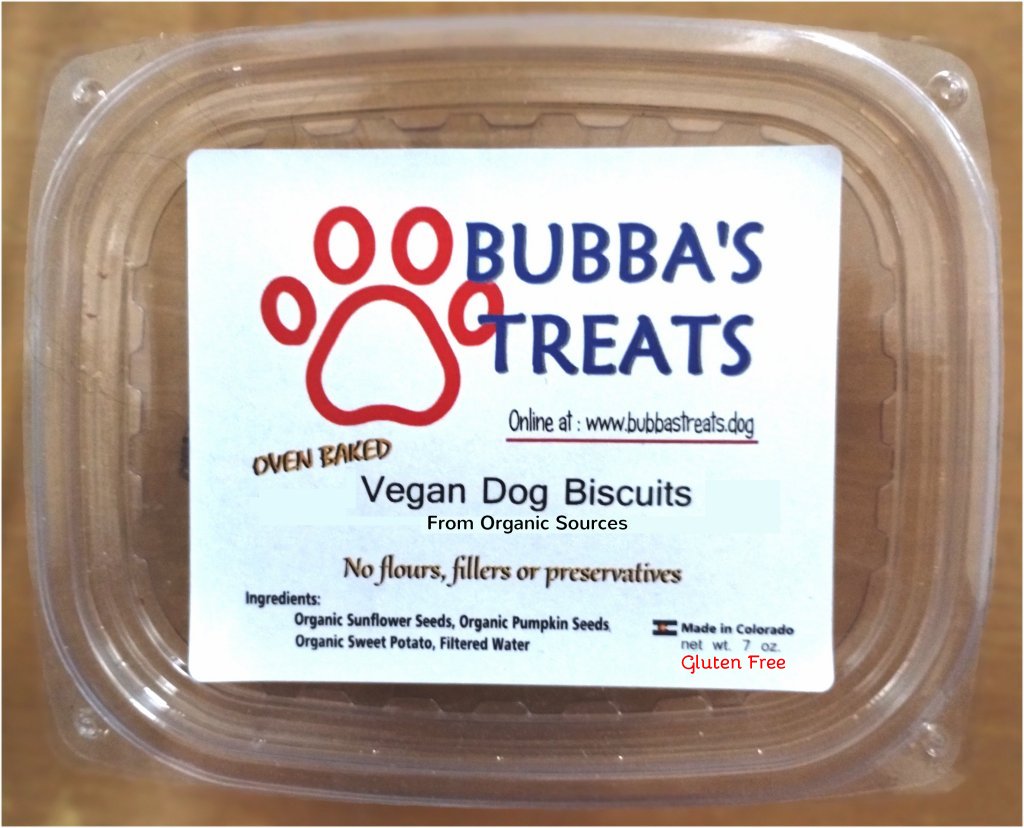 Bubbas Treats dog treats package