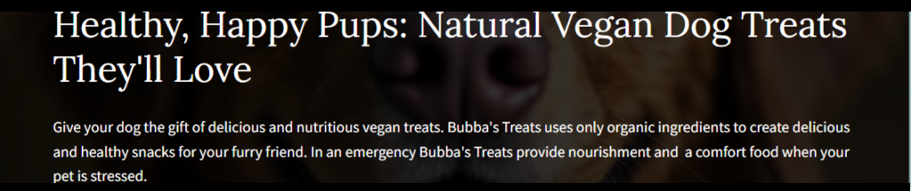 Bubbas Treat Natural vegan